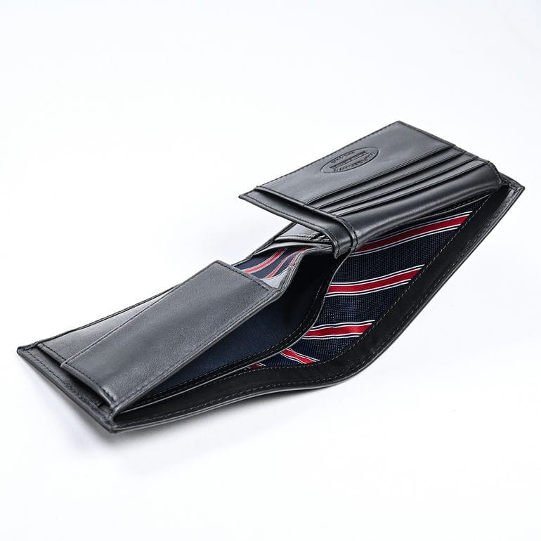 トミーヒルフィガー 二つ折り財布 ETON CC FLAP AND COIN メンズ ブラック高品質 高品質ヨーロッパ輸入モデル AM00652 002 BLACK ウォレット 折財布 折りたたみ 名入れ可有料 工賃別売り 箔押し