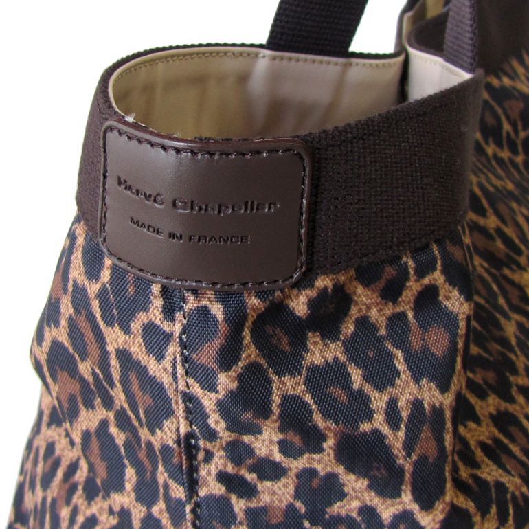 エルベシャプリエ トートバッグ レディース 舟形 M ナイロン パンサー ヒョウ柄 707F F12