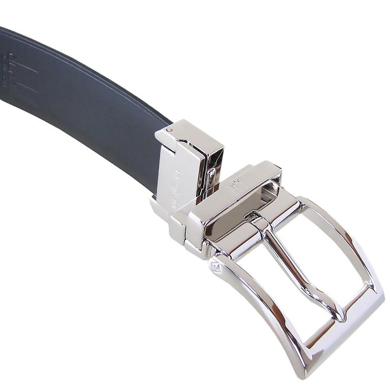 ダンヒル dunhill ベルト 幅3cm メンズ 回転式バックル リバーシブル クラシックサフィアーノ ネイビー ブラック HPW215N42 名入れ可有料<br>【スペシャルラッピング660円(別売り)】
