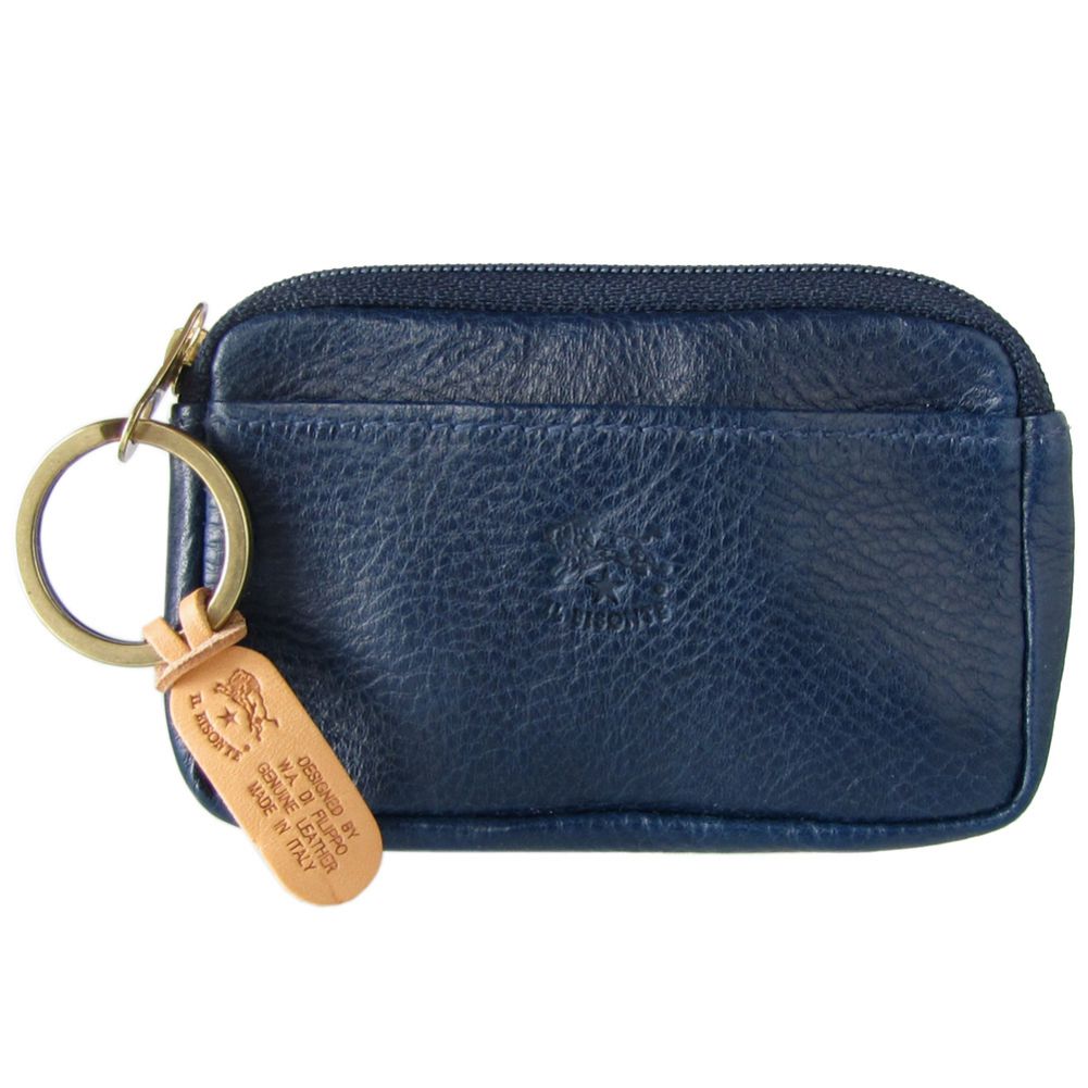 イルビゾンテ IL BISONTE コインケース メンズ レディース バケッタレザー ファスナー 小銭入れ ネイビー C0747 EP 866【スペシャルラッピング660円(別売り)】