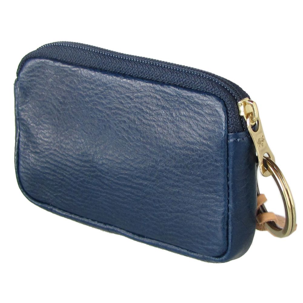 イルビゾンテ IL BISONTE コインケース メンズ レディース バケッタレザー ファスナー 小銭入れ ネイビー C0747 EP 866【スペシャルラッピング660円(別売り)】