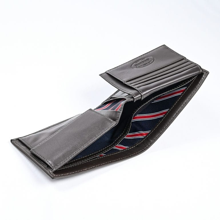 トミーヒルフィガー 二つ折り財布 ETON CC FLAP AND COIN メンズ ブラウン高品質 高品質ヨーロッパ輸入モデル AM00652 041 BROWN ウォレット 折財布 折りたたみ 名入れ可有料 工賃別売り 箔押し