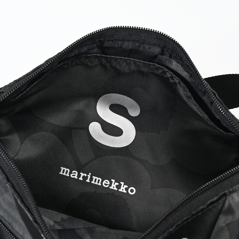 マリメッコ marimekko ショルダーバッグ ウエストバッグ クロスボディ NEAT CROSSBODY Unikko ウニッコ レディース ブラック 94123 094123 999 北欧雑貨 北欧デザイン