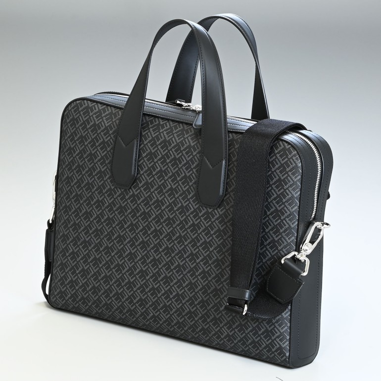 ダンヒル dunhill バッグ ビジネスバッグ メンズ スリムシングル ドキュメントケース ブリーフケース バッグ シグネチャー ブラック 21R3815LT001R