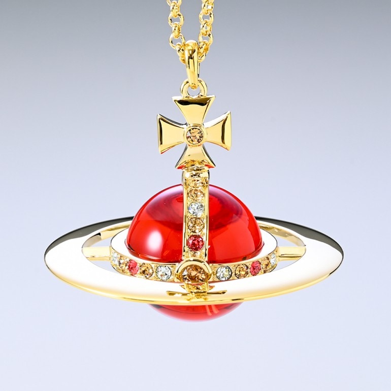 Vivienne Westwood｜スモールオーブネックレス／ゴールド×レッド 純正ボックスなし】 ヴィヴィアンウエストウッド ネックレス NEW