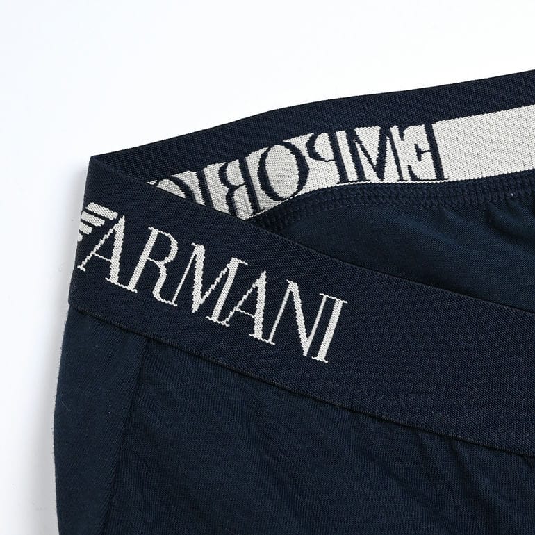 エンポリオ アルマーニ EMPORIO ARMANI 下着 アンダーウェア ボクサーパンツ 無地 シェブロン柄 2パック 全4サイズ メンズ ネイビー ベージュ 111210 4R504 18955 MADE IN ITALY