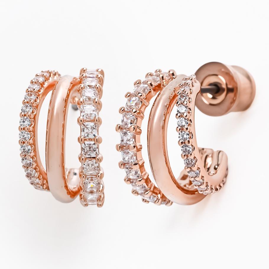 スワロフスキー SWAROVSKI ピアス Hyperbola フープピアス クリア ローズゴールド レディース 5698702 ジュエリー ...
