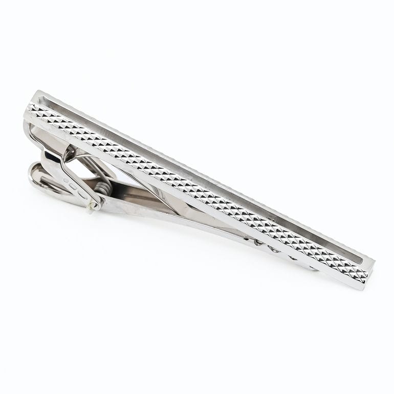 【名入れ可有料】ダンヒル dunhill ネクタイピン タイピン タイバー タイクリップ エンジンターン カットアウト メンズ シルバー DU24FYS8101040 英国 <br>【スペシャルラッピング660円(別売り)】