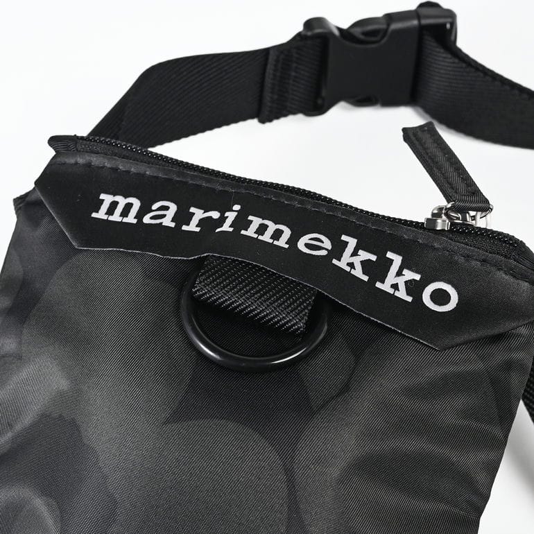 マリメッコ marimekko ショルダーバッグ スマホショルダー NEAT PHONE POCKET Unikko ウニッコ レディース ブラック 94124 094124 999 北欧雑貨 北欧デザイン