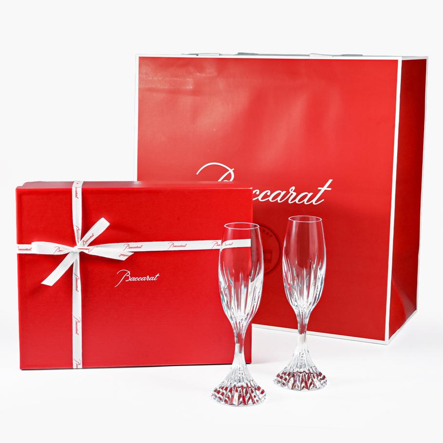 【名入れ可有料】バカラ Baccarat ギフトセット グラス ペア マッセナ シャンパンフルート 21.7cm 160cc シャンパングラス 2客セット 2811797 (1344109) 【熨斗対応】 洋食器 <br>【スペシャルラッピング1100円(別売り)】