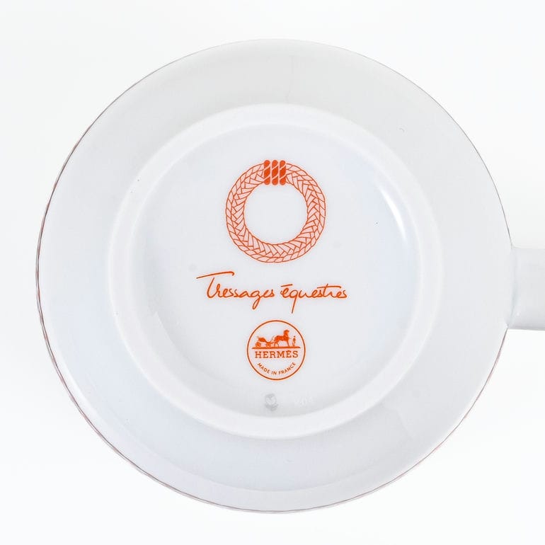 エルメス HERMES マグカップ NO2 300ml  トレサージュ エケストル Tressages  questres 馬具 飾り紐 57131P 057131P 洋食器 高級<br>【スペシャルラッピング660円(別売り)】