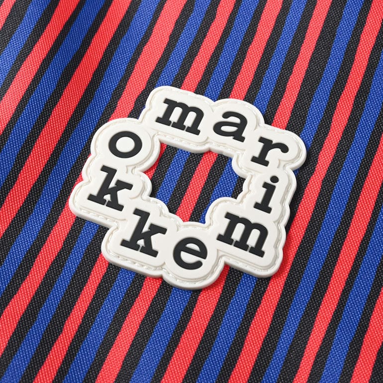 マリメッコ marimekko トートバッグ 買い物袋 ショルダートート Metka メトカ ピッコロ ブルー レッド ストライプ 95334 095334 887 A4サイズ収納可能 北欧雑貨 北欧デザイン
