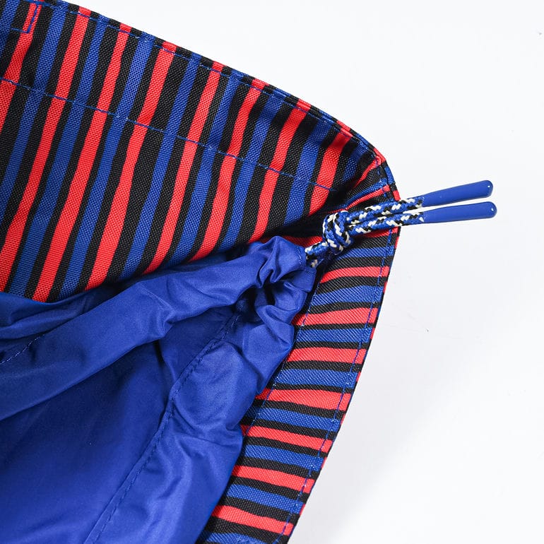 マリメッコ marimekko トートバッグ 買い物袋 ショルダートート Metka メトカ ピッコロ ブルー レッド ストライプ 95334 095334 887 A4サイズ収納可能 北欧雑貨 北欧デザイン