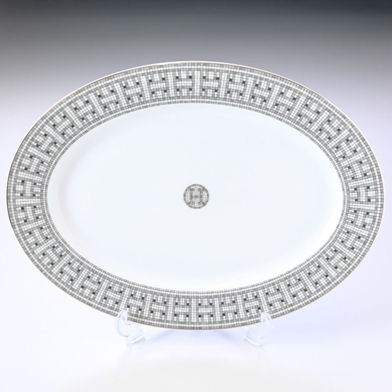エルメス HERMES モザイク ヴァンキャトル オーバルプレート 37cm 035027P 大皿 洋食器 名入れ可有料 【スペシャルラッピング1100円(別売り)】