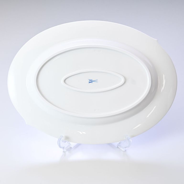 マイセン 波の戯れ ホワイト プラッター オーバル 35cm Meissen 000001-29307-1 洋食器 【ドイツ本国の紙袋別売り】【スペシャルラッピング660円(別売り)】