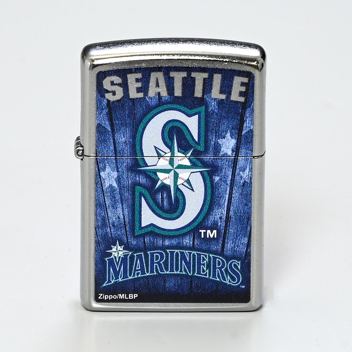 ZIPPO ジッポー ライター MLB SEATTLE MARINERS ネイビー シルバー 29975 名入れ可有料