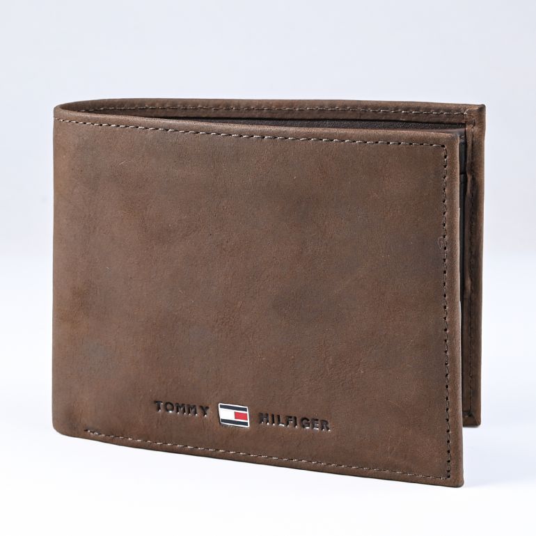 トミーヒルフィガー 二つ折り財布 JOHNSON CC AND COIN メンズ ブラウン高品質 高品質ヨーロッパ輸入モデル AM00659 041 BROWN ウォレット 折財布 折りたたみ 名入れ可有料 工賃別売り 箔押し