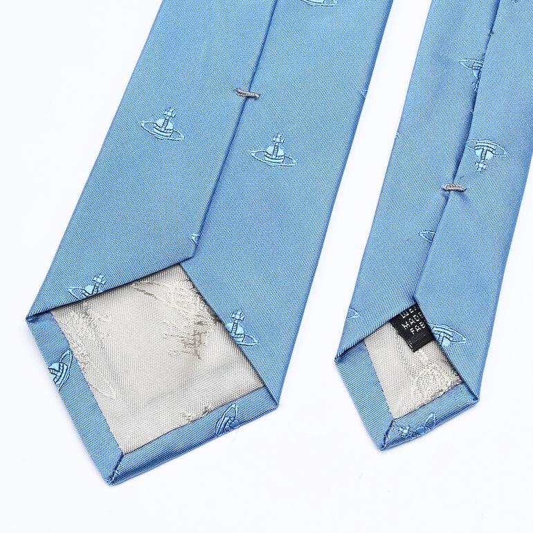 ヴィヴィアンウエストウッド Vivienne Westwood ネクタイ 7cm シルク100% ライトブルー 81050001 W00TS LIGHT BLUE K403