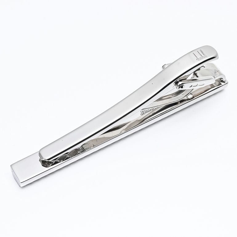 【名入れ可有料】ダンヒル dunhill ネクタイピン タイピン タイバー タイクリップ エンジンターン カットアウト マザーオブパール メンズ シルバー DU24FYS8102100 英国 <br>【スペシャルラッピング660円(別売り)】