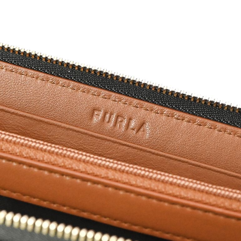 フルラ FURLA 長財布 レディース CAMELIA カメリア ラウンドファスナー ジップアラウンド トニ コーヒー WP00313 BX1365 0054S 箔押し 純正紙袋・リボン付属 【スペシャルラッピング660円(別売り)】