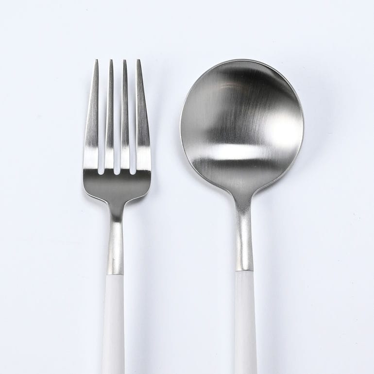 クチポール Cutipol GOA ゴア シルバー×ホワイト 6点セット ディナー