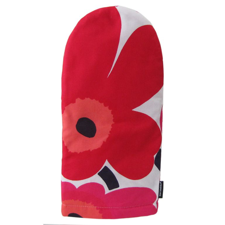マリメッコ marimekko ミトン 鍋つかみ Pieni Unikko ピエニ ウニッコ ホワイト×レッド 064158 001 (69807 001) 刺しゅう可有料 北欧雑貨 北欧デザイン ネコポス限定 送料無料