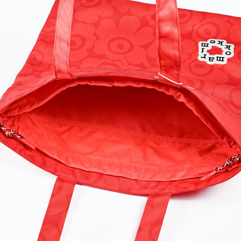 マリメッコ marimekko トートバッグ 買い物袋 ショルダートート Metka メトカ ミニ ウニッコ ダークレッド 95333 095333 330 A4サイズ収納可能 北欧雑貨 北欧デザイン
