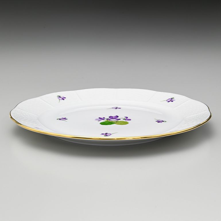 ヘレンド HEREND プレート VIOLETシリーズ 洋食器 25cm 皿 手描き 524000 VIOLET 00524000-VIOLET【スペシャルラッピング660円(別売り)】