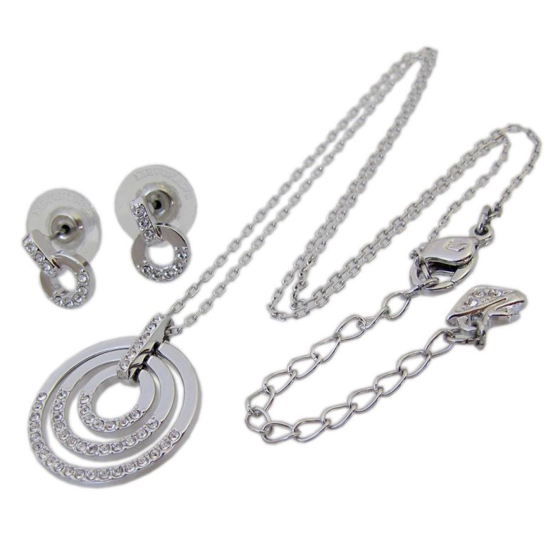 スワロフスキー SWAROVSKI ネックレス ピアス セット Circle Medium 