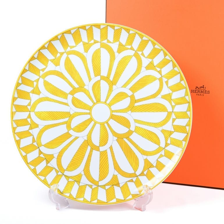 エルメス モザイク タルトプラッター 32cm タルト皿 プレート 大皿 エルメス HERMES モザイク タルトプラッター プラチナ 035022P