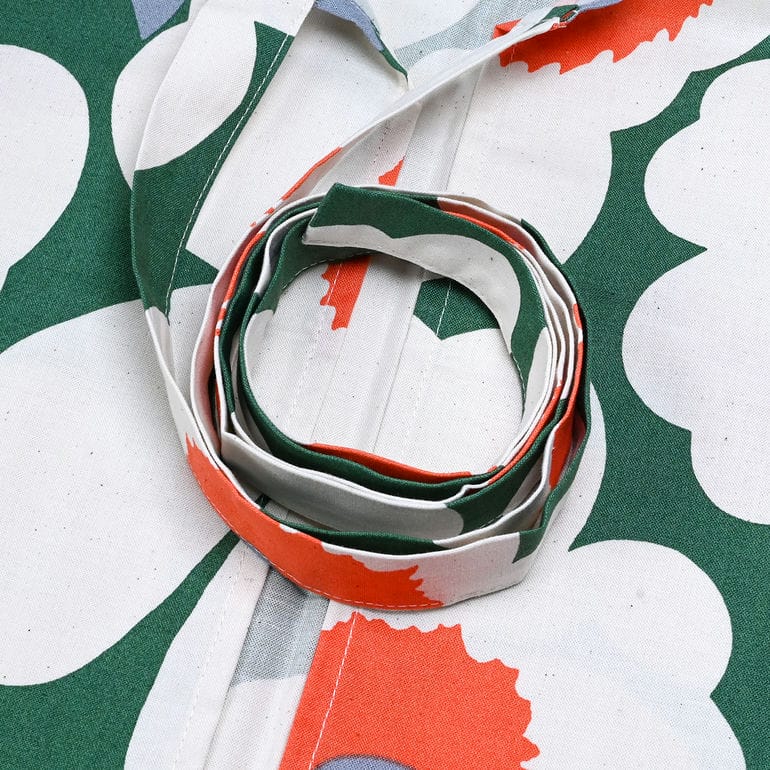 【刺しゅう可有料】マリメッコ marimekko エプロン 2024SS ピエ二 ウニッコ グリーン×ベージュ 73125 073125 612 北欧雑貨 北欧デザイン 【スペシャルラッピング660円(別売り)】