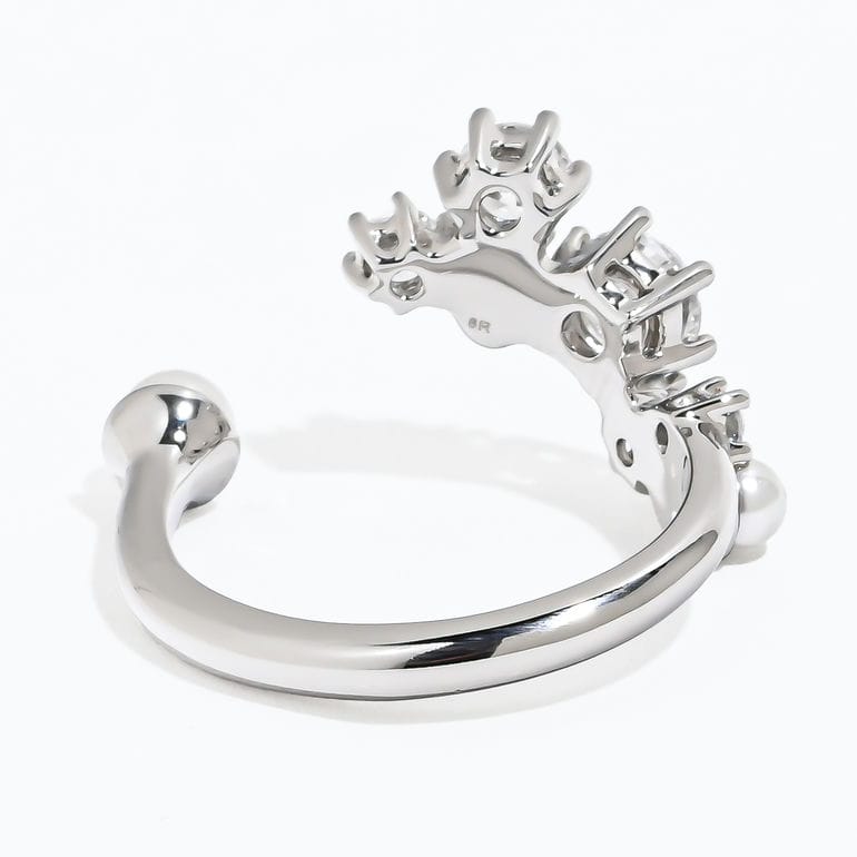 スワロフスキー SWAROVSKI リング 指輪 11号 Constella コンステラ オープンリング クリスタルパール クリア シルバー 5705598 ジュエリー【スペシャルラッピング660円(別売り)】