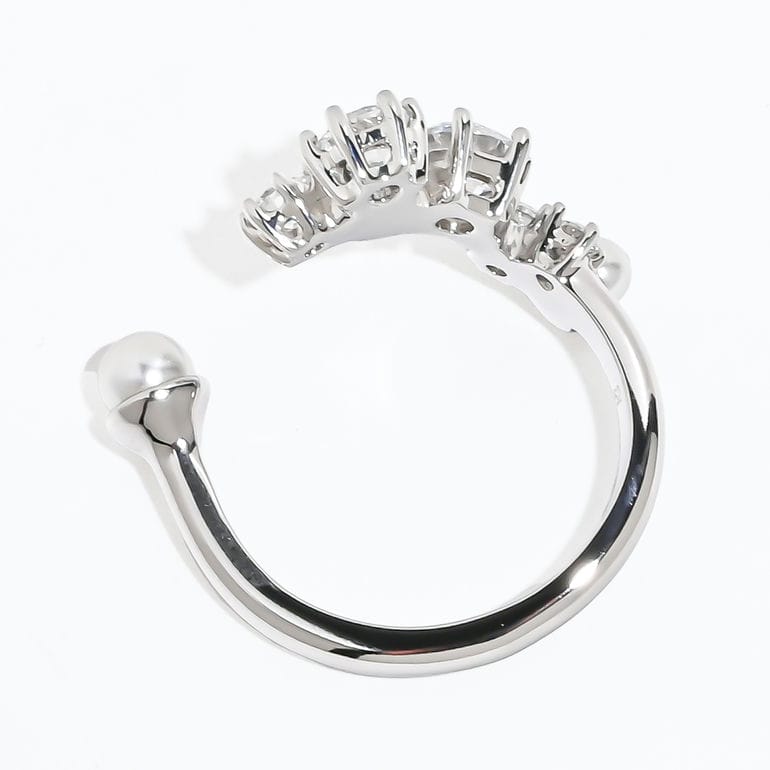 スワロフスキー SWAROVSKI リング 指輪 11号 Constella コンステラ オープンリング クリスタルパール クリア シルバー 5705598 ジュエリー【スペシャルラッピング660円(別売り)】
