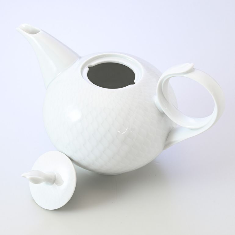 マイセン 波の戯れ ホワイト ティーポット S Meissen 000001-29722-1