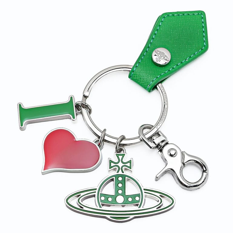 ヴィヴィアンウエストウッド Vivienne Westwood キーリング キーホルダー レディース サフィアーノ I LOVE ORB グリーン 82030082 S000B LA GREEN M401 チャーム【スペシャルラッピング660円(別売り)】