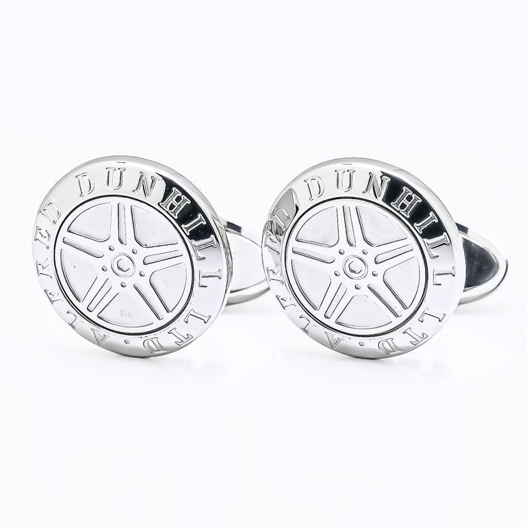 【名入れ可有料】ダンヒル dunhill カフス カフリンクス カフスボタン タイヤ メンズ シルバー DU24FUS8204040 英国 <br>【スペシャルラッピング660円(別売り)】