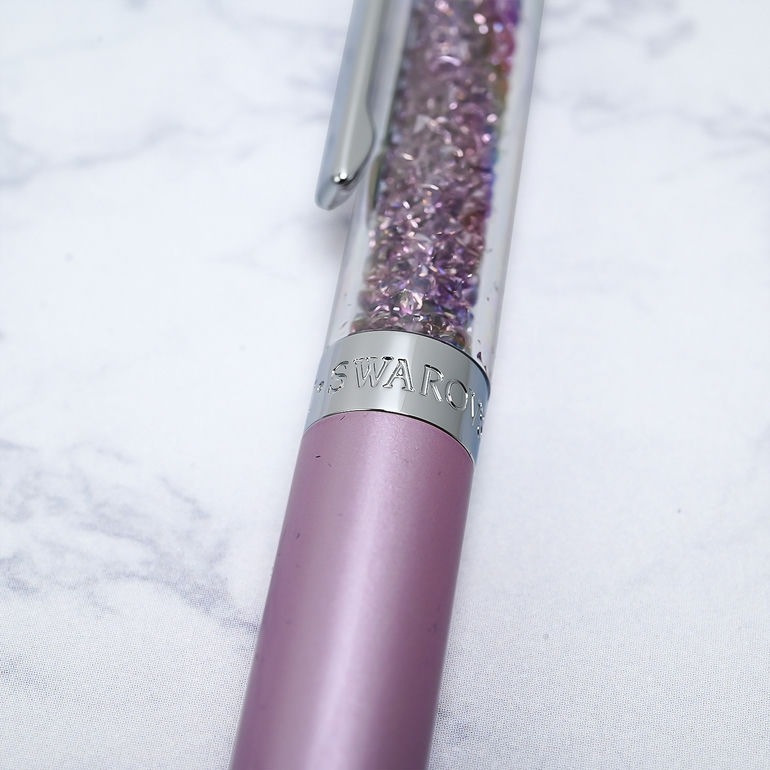 ボールペン スワロフスキー SWAROVSKI Crystalline ボールペン, パープル, パープルラッカー、クローム