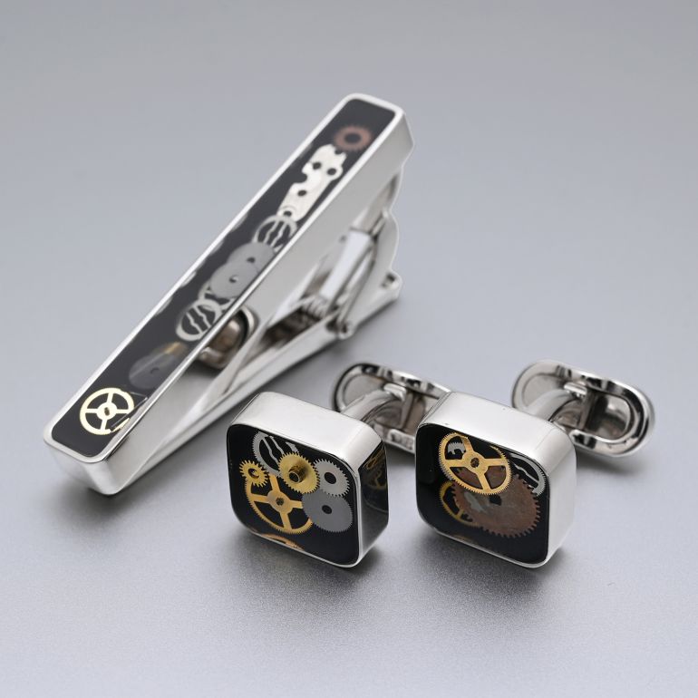 【スペシャルラッピング付き】【純正紙袋付き】モンアート MONART カフス ネクタイピン セット 全8種 23種類から選べるスペシャルラッピング メンズ Made in Italy 正規代理店 Made in Italy 正規代理店