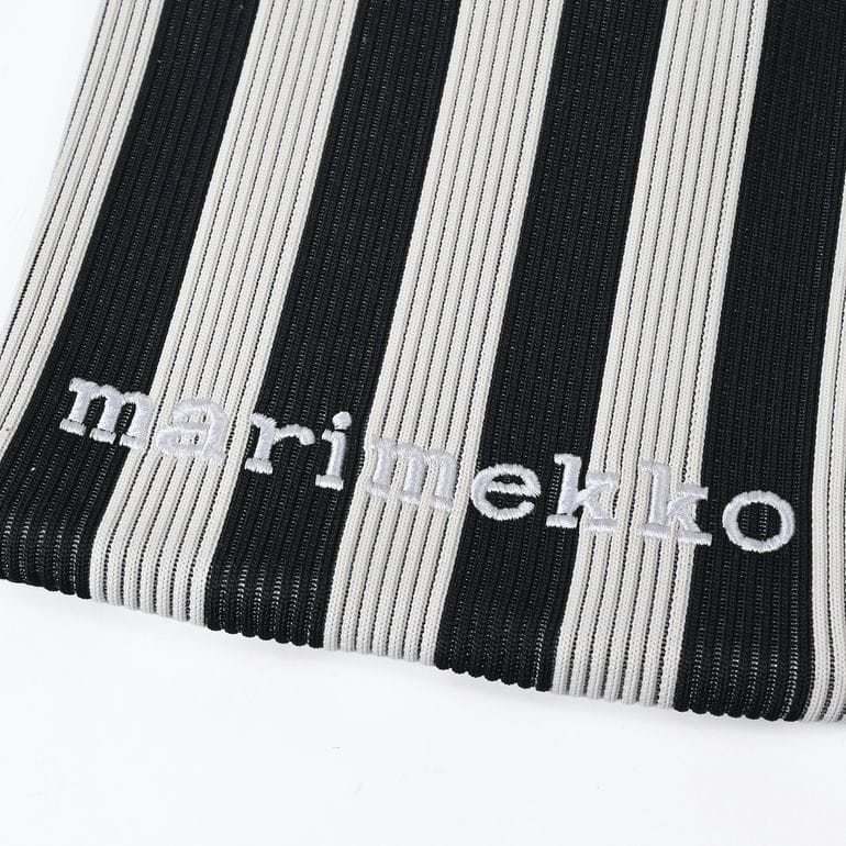 マリメッコ marimekko トートバッグ ハンドバッグ KNITTED MINI TOTE MERIROSVO メリロスヴォ ブラック オフホワイト 94144 094144 919 北欧雑貨 北欧デザイン