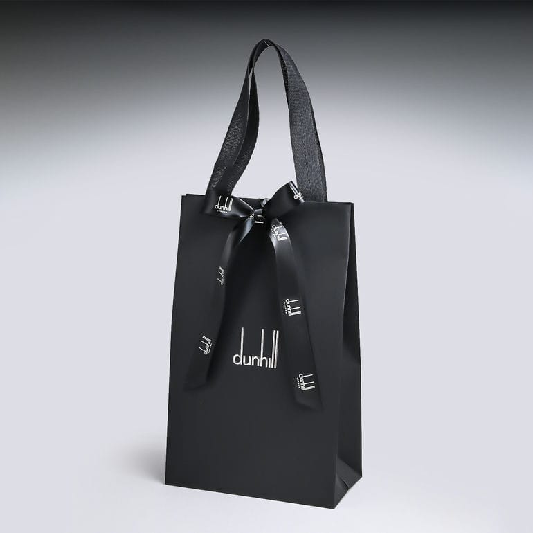 【紙袋リボン+リボン掛けセットの単品購入不可】 ダンヒル 純正紙袋 純正ロゴリボンラッピング付き 財布、ベルト、カードケース などのダンヒルの箱が付属した商品専用 ダンヒル商品1点につき1点まで注文可能