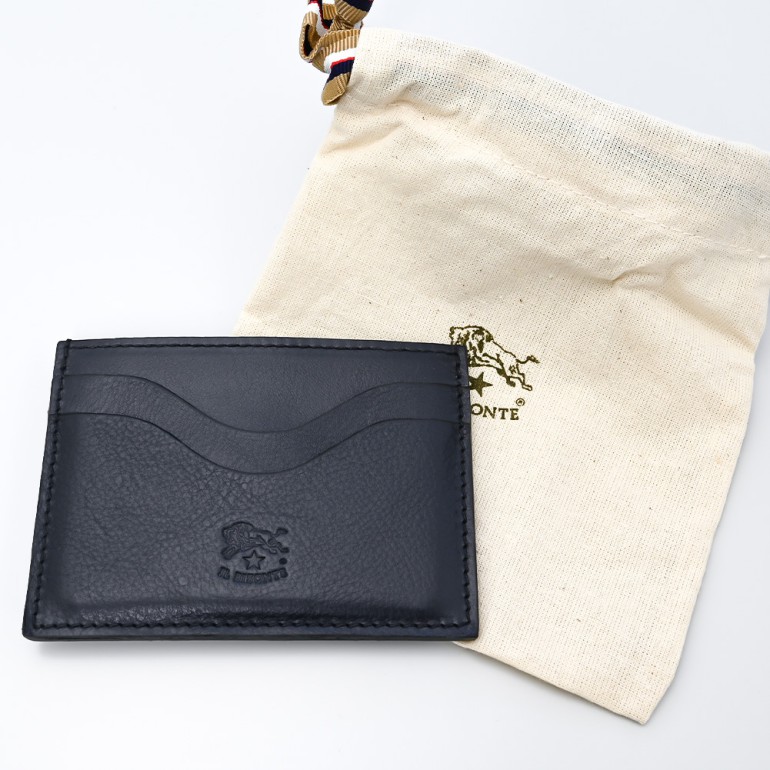 イルビゾンテ IL BISONTE カードケース パスケース メンズ レディース バケッタレザー NAVY ダークネイビー C1167 EP 137【スペシャルラッピング660円(別売り)】