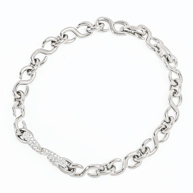 スワロフスキー SWAROVSKI ブレスレット バングル Dextera 曲線 クリア