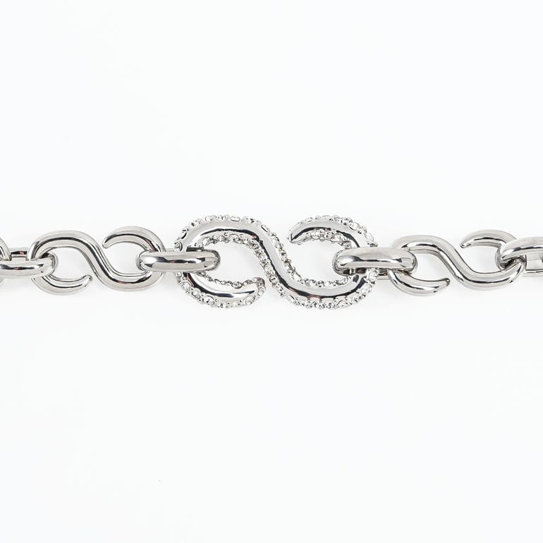 スワロフスキー SWAROVSKI ブレスレット バングル Dextera 曲線 クリア