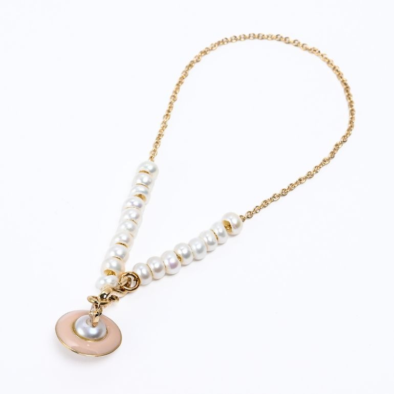 ヴィヴィアンウエストウッド ブレスレット ブランシェパール ブレスレット ゴールド×ピンク【スペシャルラッピング660円(別売り)】