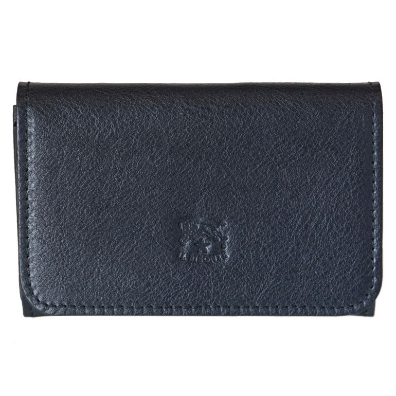 イルビゾンテ IL BISONTE カードケース メンズ レディース 名刺入れ バケッタレザー NAVY ダークネイビー C0470 P 137【スペシャルラッピング660円(別売り)】