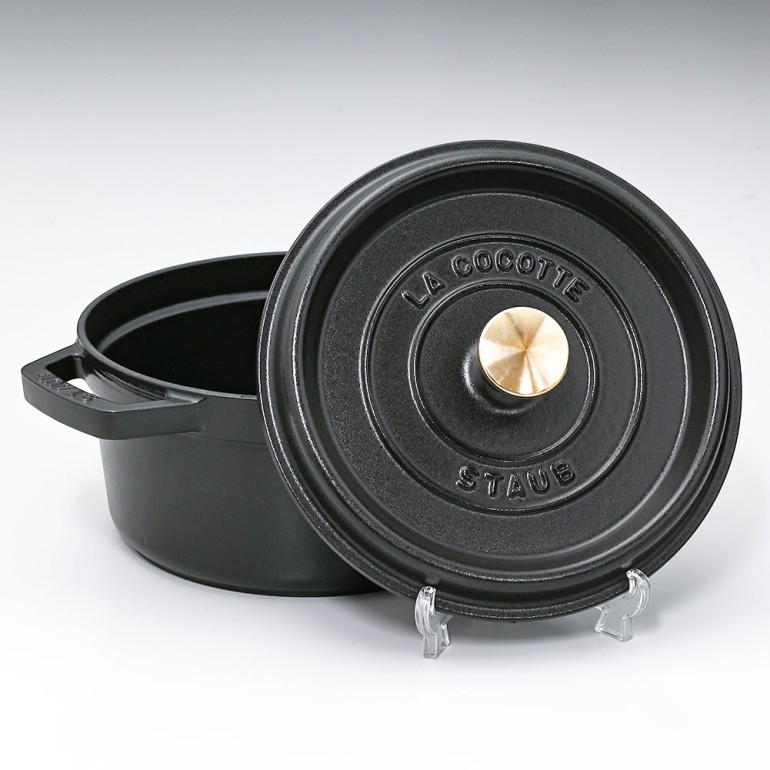 ストウブ　staub ピコ ココット ラウンド  ブラック 20cm