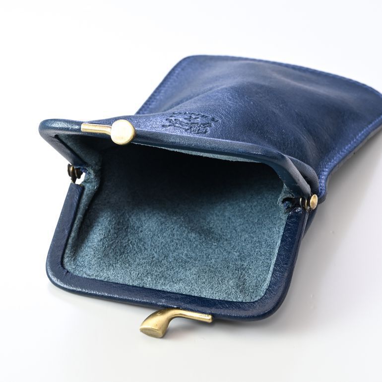 イルビゾンテ IL BISONTE メガネケース メンズ レディース バケッタレザー ブルー ネイビー SCA025PV0005BL137B(C0672P 866) 名入れ可有料 箔押し【スペシャルラッピング660円(別売り)】