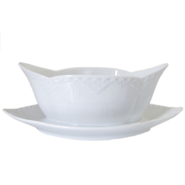 ロイヤルコペンハーゲン ホワイトフルーテッド ハーフレース ソースボート 550ml 1128563 日本未発売 1017287 北欧食器 洋食器 【スペシャルラッピング660円(別売り)】