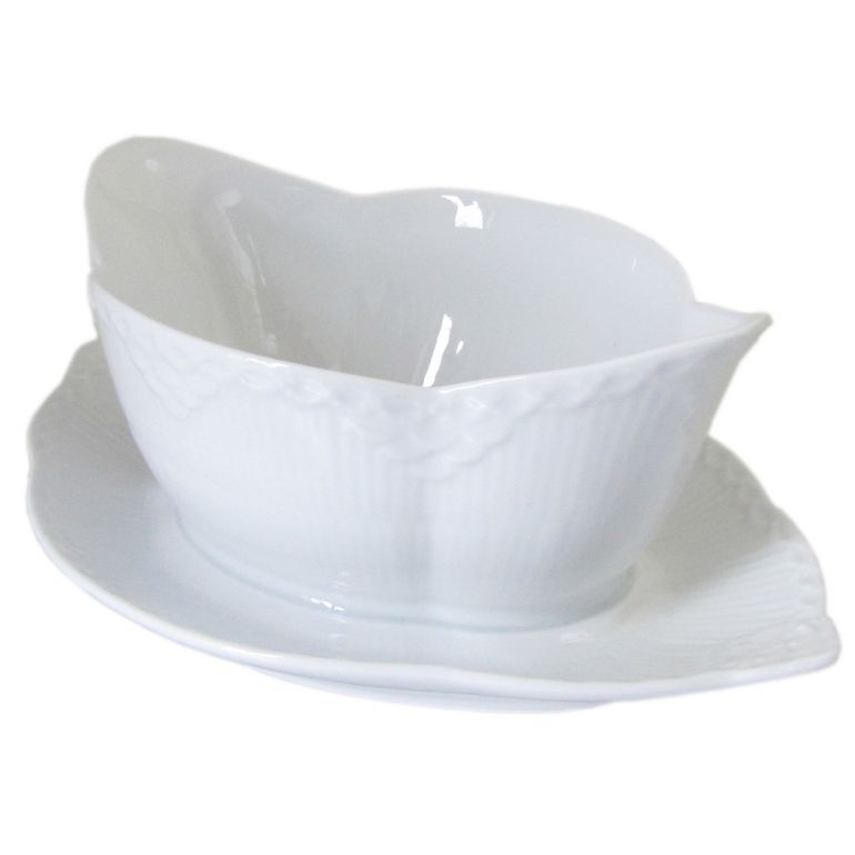 ロイヤルコペンハーゲン ホワイトフルーテッド ハーフレース ソースボート 550ml 1128563 日本未発売 1017287 北欧食器 洋食器 【スペシャルラッピング660円(別売り)】