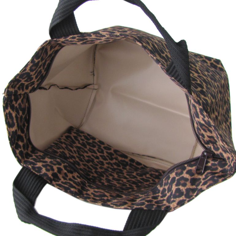 エルベシャプリエ トートバッグ レディース 舟形 M ナイロン パンサー ヒョウ柄 1027F F12